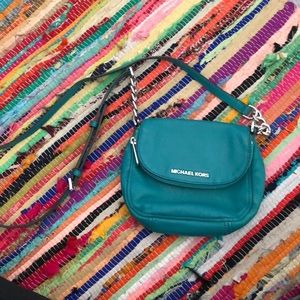 blue Michael Kors purse